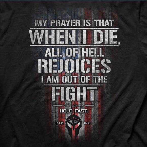 Kerusso HOLD FAST Men's Adult Cotton T-Shirt - CS Lewis Quote - New - Picture 2 of 4